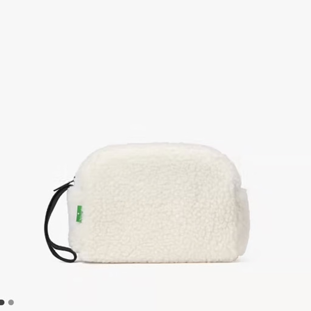 Kate Spade Sherpa Pouch with Black Strap